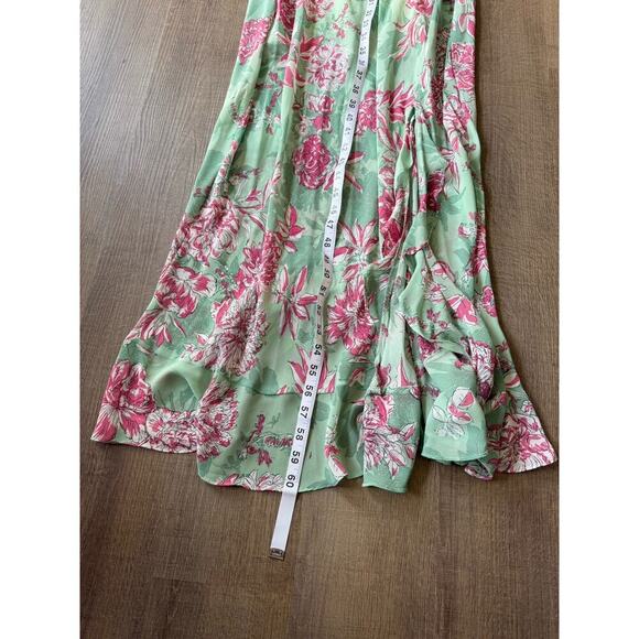 Zara Chiffon Floral Maxi Dress Blogger Fav Wedding Guest Size XL - Picture 10 of 11